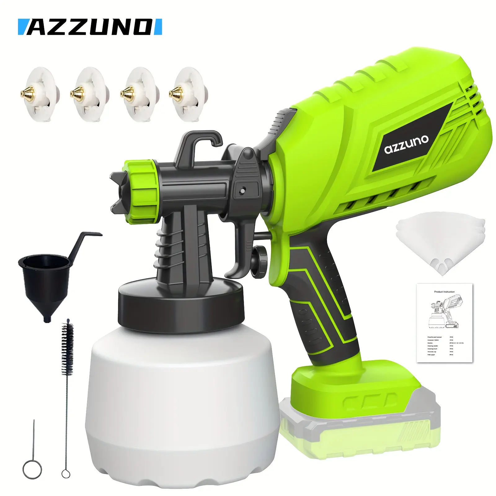 AZZUNO 21V Lithium Battery Spray Gun, Bike-Clean Tool, Easy to Handle, Efficient Spraying for Fences & Bicycles, Compact Convenient Power Tool for Home Use, Clean Home, Portable