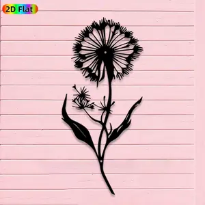 1pc Romantic Dandelion Metal Wall Art, Modern Minimalist Design, Vintage Design, Romantic Dandelion Statue Mural, Iron Craft, Perfect for Bedroom Decor, Engraving, Artistic Metalwork, Valentine's Decor, Ideal Gift for Nature Lovers