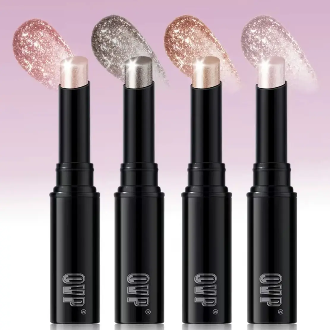 OVP Hydrating Eyeshadow Stick Set, 4-Color Brightening Cream Formula with a Pearl Shimmer Finish, Natural Eyeshadow for Dry Eyelids, Gluten Free, Shimmer Eyeshadow
