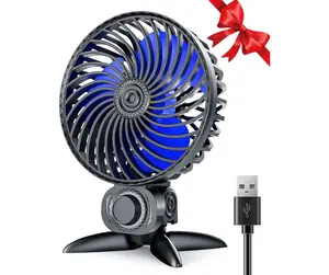 [New Deal] USB Small Fan, Desk Fans with CVT Variable Speeds, Strong Cooling Airflow, Desktop Mini Personal Fan for Room, Home ,Office, Bedroom