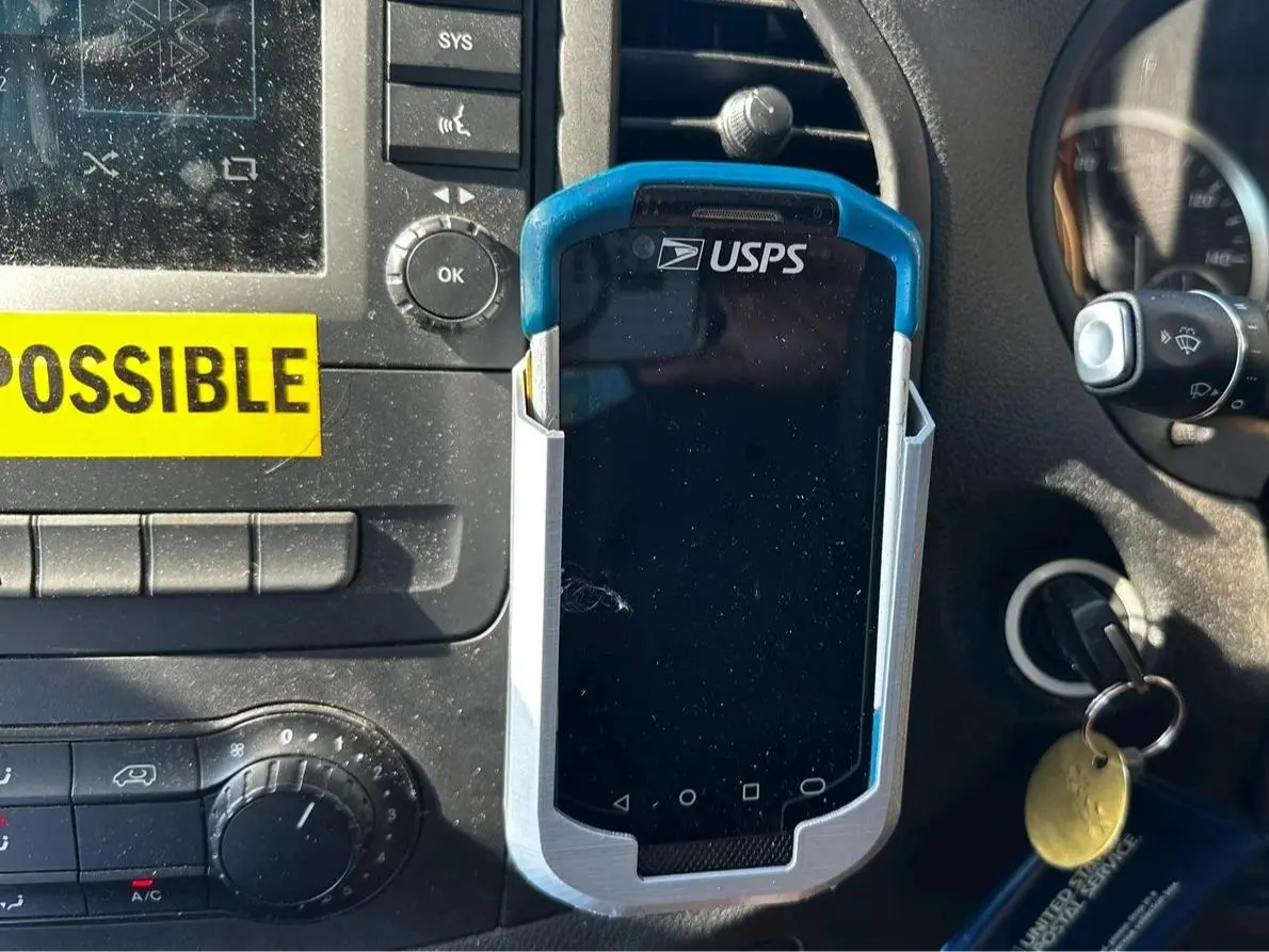 USPS Metris Scanner Holder Mount, Custom 3D Printed Cradle for Mail Carriers, Zebra Scanner Truck Dashboard Accessory