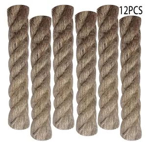 12 of Tinder Rope Natural Tinder Fire Starters for Campfire | Long-Lasting Tinder Rope, Windproof Camping Cooking Kindling Tinder, for Backpacking, Hiking, Camping, Hunting, Fishing