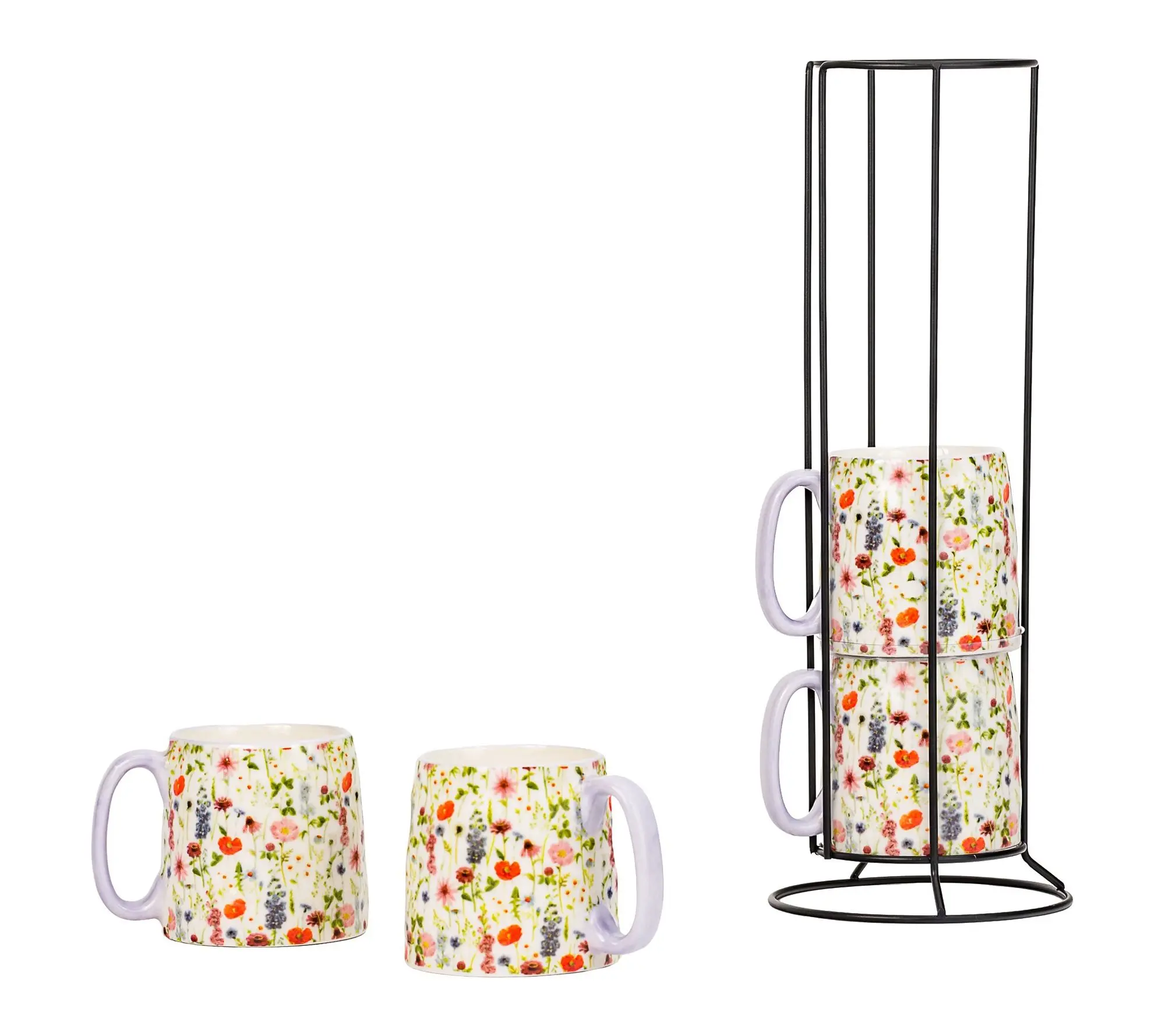 10 Strawberry Street Set of 4 Bella Espresso Demitasse Stack
