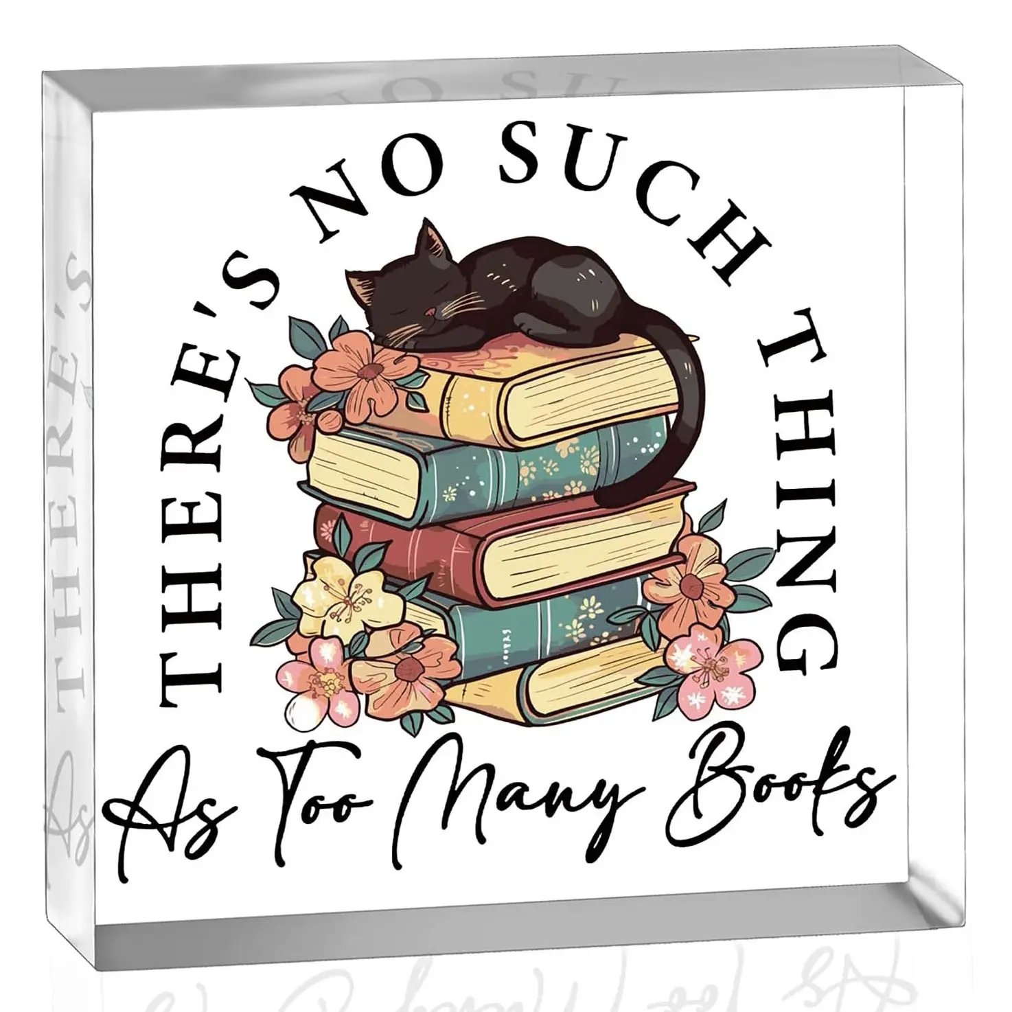 Book Lovers Gifts For Women Gifts Reading Accessories Acrylic Plaque Rustic Design Book Accessories Bookish Gift for Book Lovers Women Librarian Readers Bookworm Teacher Gift Christmas Birthday Gift