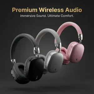 Gusto Lab Wireless Over-Ear Bluetooth 5.3 Headphones Foldable Headset 40mm Deep Bass 8H Playtime Low Latency Ergonomic Fit