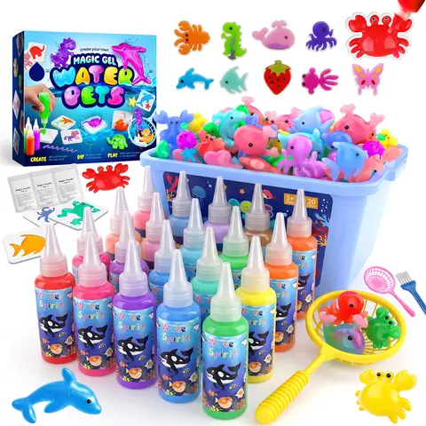 Magic Gel Water Pets Elf Toy Kit, Aqua Water Gel Kit for Kids,Contains Magic Gels & Molds – Squishy Maker, Sensory Toys, Summer DIY Water Pets, STEM Crafts, Birthday Gifts Crafts DIY for Kids