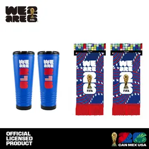 Official FIFA 2026 Ultimate Fan 24oz Loud Cup Blow Horn-Cup Cheer & Sip Mega Bundle (Limited Super Set) Reusable Water Bottle with Built-In Horn for Sports Games summervibes,summerwins Drinkware Tumbler