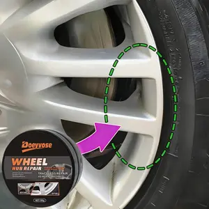 Doeyvose Car Rim Scratch Repair Paste for Aluminum Alloy Rims, Tire Rim Damage Correction, Chrome Surface Restoration, Car Wheel Tool