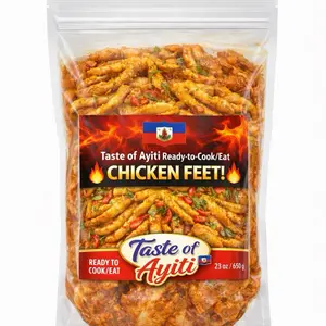 Haitian Chicken Feet (Pye Poul)  Ready to Cook/Authentic Flavor Traditional