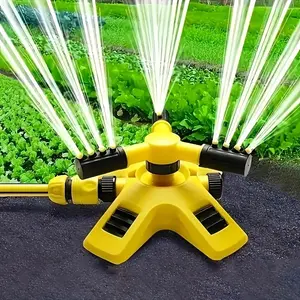 360-Degree Automatic Rotating Water Sprinkler, Nursery Irrigation Triple Nozzle Series Sprinkler, Flower Gardening Tool, Automatic garden sprinklers