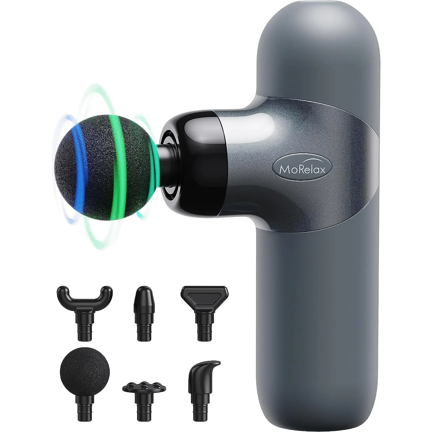 Morelax Mini Massage Gun - Deep Tissue USB Rechargeable Battery Powered Portable Muscle Massager, 4-Speed Electric Handheld Massager, Birthday/Christmas Gift for Kids, Usb Rechargeable Massagers