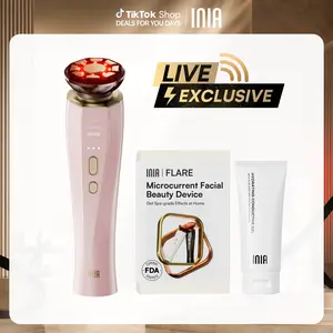 【LIVE EXCLUSIVE】INIA FLARE All-in-One Facial Beauty Device, 3-in-1 Facial Massager Beauty Device for Face and Neck Skin Rejuvenation Lifting/ Tightening/ Infusing, Perfect Gift Season Pick,Summer Beauty Gift Ideas
