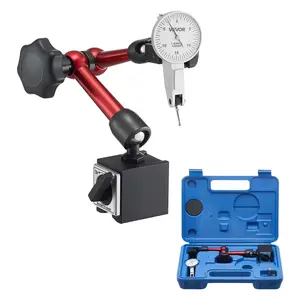 VEVOR Dial Test Indicator Measuring Tool, Universal Magnetic Base, Storage Case, Micro Ball Handle, 0.0005in Accuracy, 0-0.03in Range for Narrow Area, Lathes, Milling Machines, Machinery Diagnostic Equipment, Industrial Machining & Inspection
