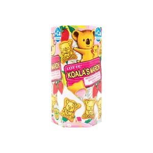 LOTTE Japan Koala's March - Strawberry Cream Filled Cookies,1.45 oz