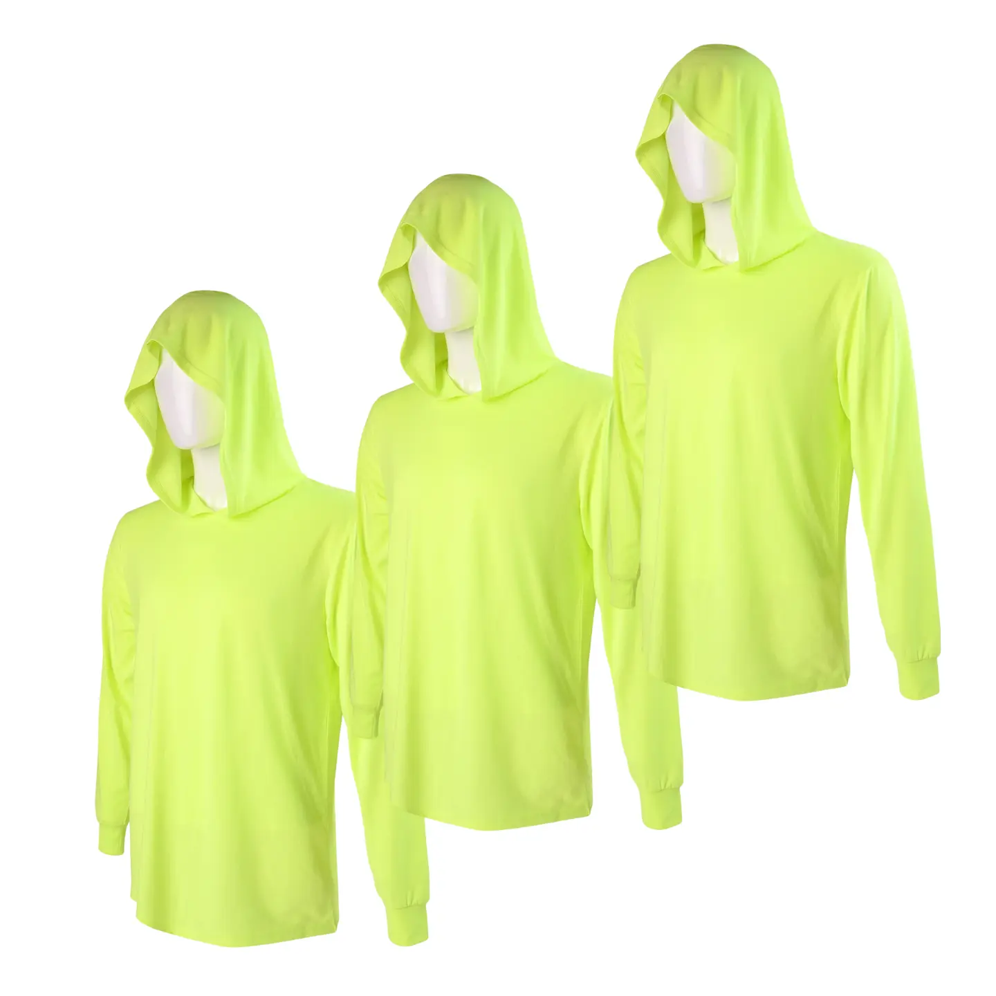3 Pack Men's Hoodie Shirts with Ridded Cuff Cotton Long Sleeve Crew Neck Active Hooded T-Shirts Sweatshirts Tee S-3XL Workout Hiking Fishing Outdoor