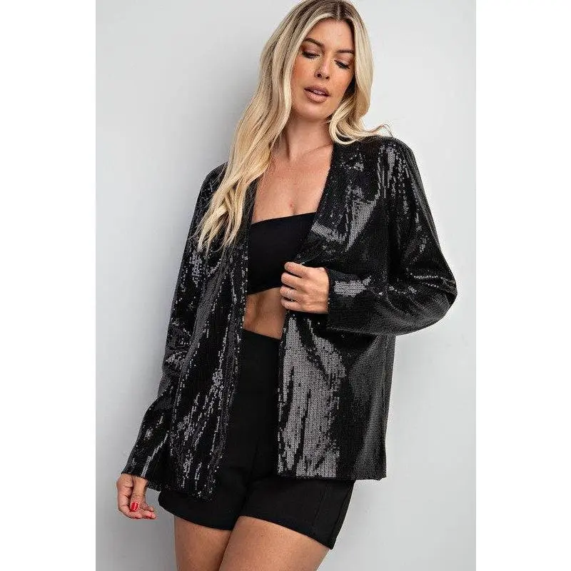 Black Sequin Blazer
