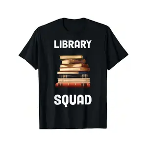 100% Cotton  Funny Book Lover Library T-Shirt