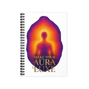 Make Your Aura Luxe Ruled Line Spiral Notebook