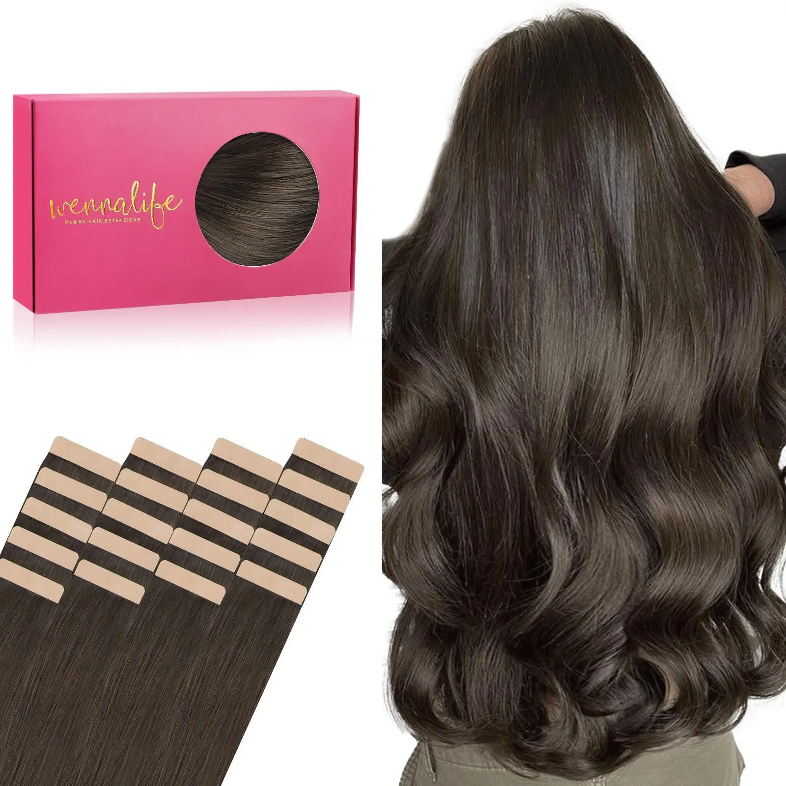 WENNALIFE Tape in Hair Extensions 20pcs to 40pcs Ash to Golden and Platinum Blonde Remy Human Hair  Skin Weft Tape Extensions Human Hair #tiktokshopbacktoschool #sohochic