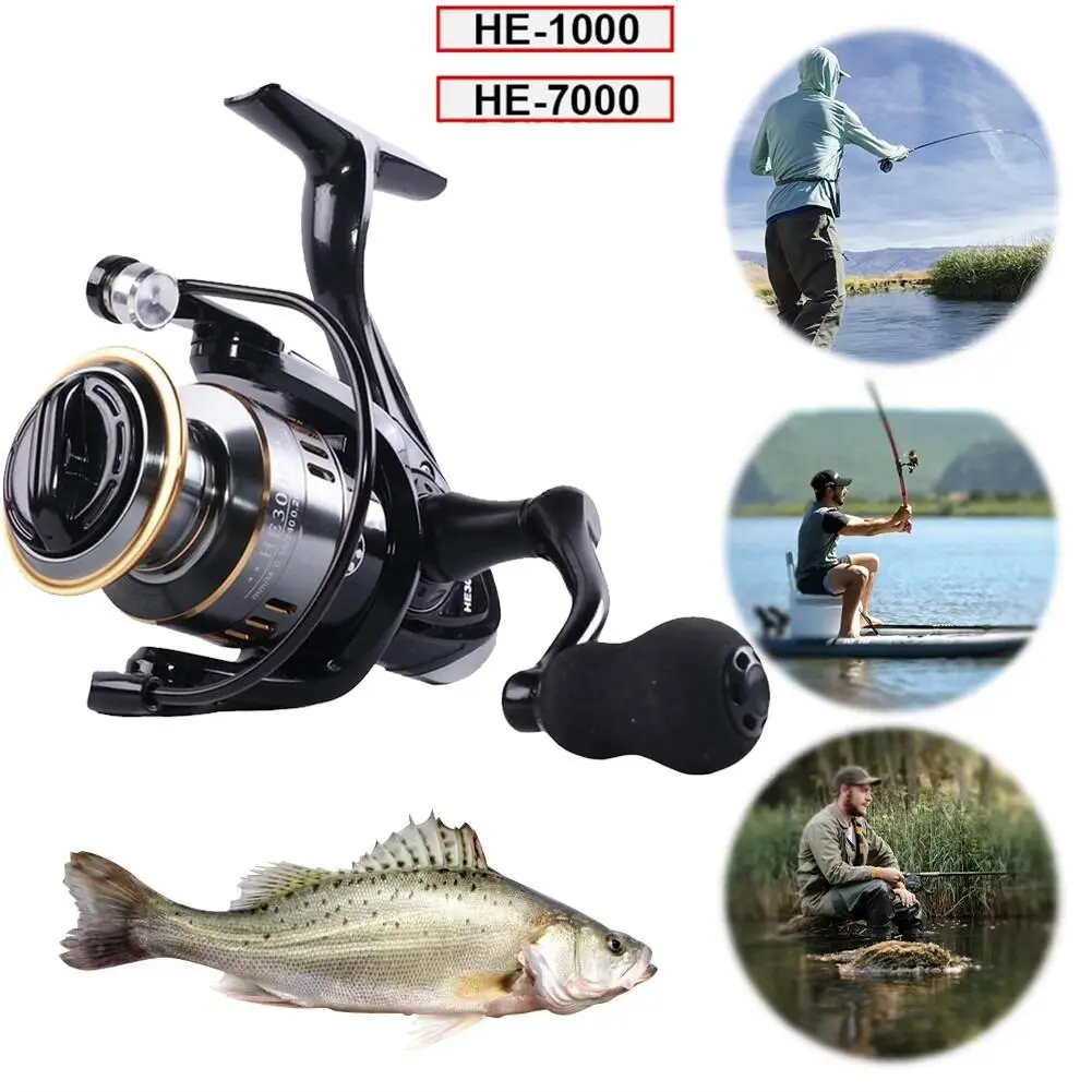 Full Metal Spinning Fishing Reel, High-Speed Lightweight Design with CNC Rocker Arm for Saltwater, Freshwater and Boat Fishing, Fishing Equipment