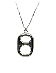 Classic Silver Crush Pop Tab Floating Pendant Necklace by Tab~ulous - Tabulous Jewelry