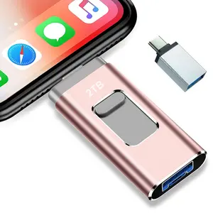 USB Flash Drive 2TB 3 in 1 Photo Stick Thumb Drive Flash Drive High Speed Transfer USB Drives External Storage Memory Expansion for iPhone/iPad/PC/Laptop