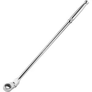 Extra Long Flex Head Ratchet Wrench, 144-P, Double-Stacked Pawls, CR-V Steel, Compatible With 3/8" Drive Stubby Impact Sockets