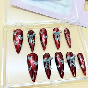 .DP.6104.Butterfly Bow Heart Wearable Nails