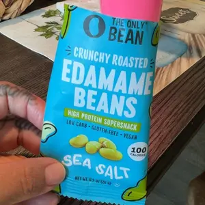 The Only Bean - Crunchy Roasted Edamame Beans (Sea Salt) - Keto Snack, High Protein, Healthy Snacks, Low Carb, Gluten-Free & Vegan (0.9oz) (10 Pack)