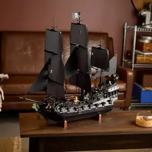 2862 PCS new Lego compatible block Pirates of the Caribbean Ship 10365 sailboat model set, Christmas gift, birthday gift Father's Day gift Building Blocks Set