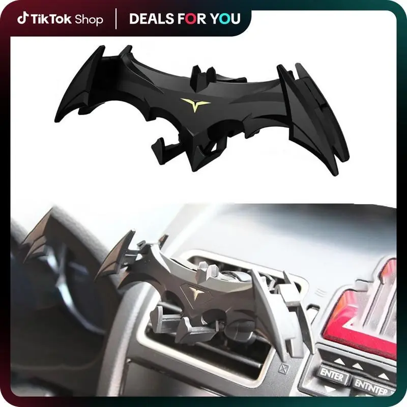 UDROLL Dark Knight Mobile Phone Holder - Batwing Design Universal Air Vent Mount for Smartphones, Car & Vehicle Accessories, Ideal for Road Trips, Gifts for Boyfriend