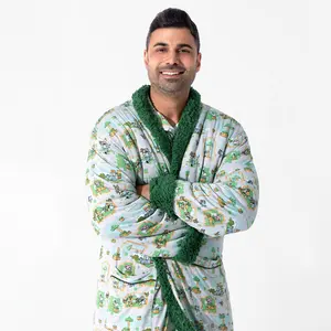 Minecraft Overworld Dreams bamboo Adult Sherpa Robe