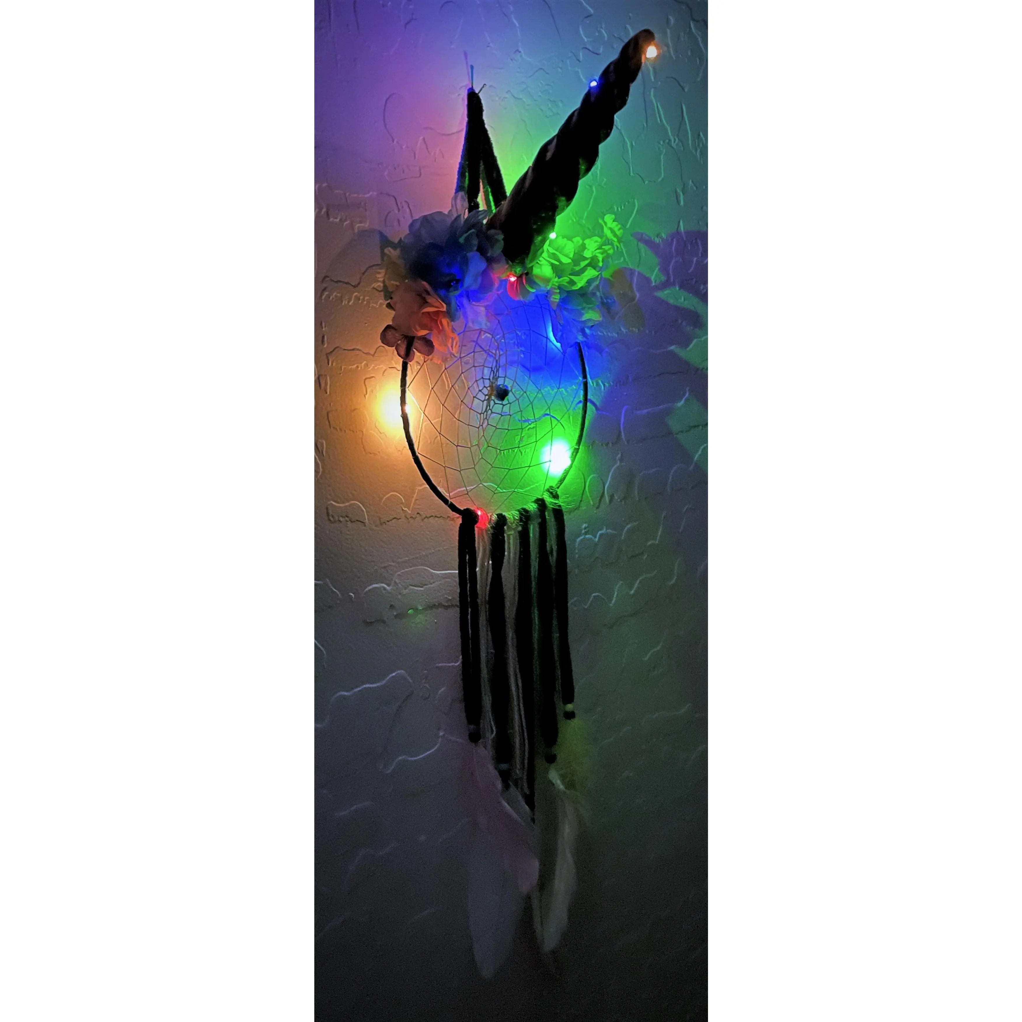 Shadowlint Unicorn - Pastel and Black Unicorn Hanging Dreamcatcher