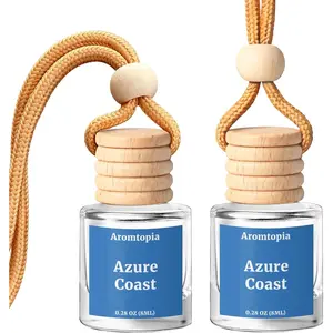 Home FurnishingsCar Air Fresheners, Aromtopia Hanging Car Air Diffusers, Azure Coast Ocean Scents, Long-Lasting Refreshing Auto Odor Eliminator, Cute Car Accessories 2 Packs