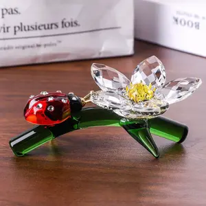 One-Of-A-Kind Crystal Ladybug Sunflower Ornament 🎁 Unique Gift That Stands Out! Sparkling premium crystal craft, adorable trendy design, perfect for bedroom & living room decor. Unlike ordinary gifts, this delicate, eye-catching piece shows your exclusiv