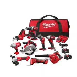 Milwaukee M18 18-Volt Lithium-Ion Cordless Combo Kit (9-Tool) with (2) Batteries, Charger, and Tool Bag