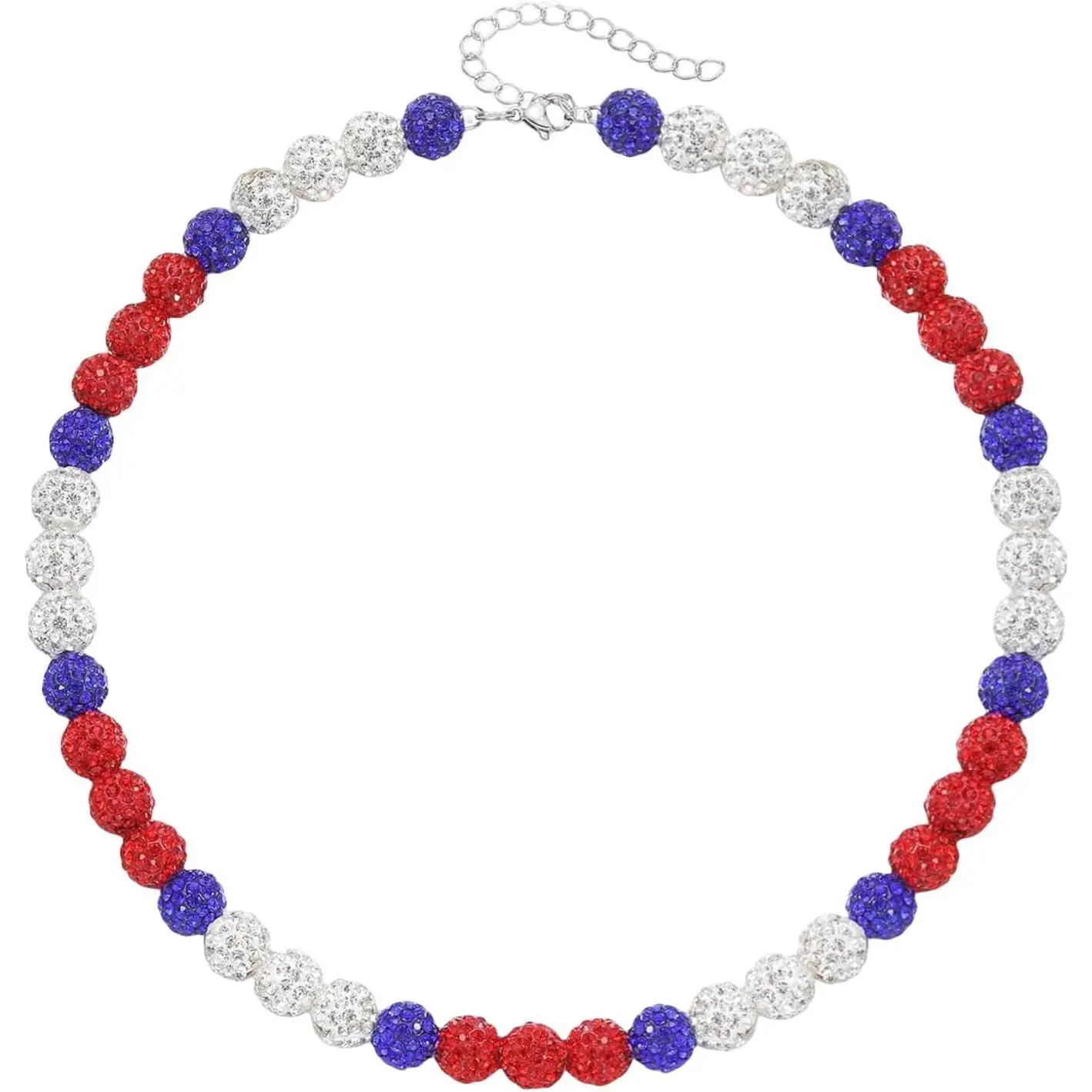 Rhinestone Baseball Necklace MenGlitter Rhinestone Clay Beaded Ball Necklace,Baseballer Inspired Beaded Necklace Unisex Baseball Rhinestone Necklaces Jewelry-gift