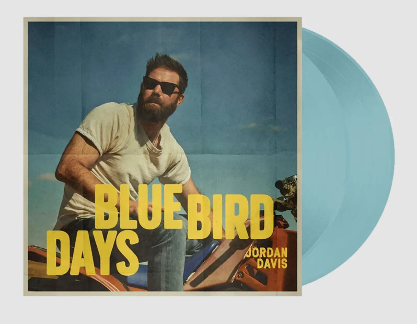 Jordan Davis Bluebird Days Limited Edition Walmart Exclusive Light Blue 2LP (Long Play) Double LP Vinyl Records with Unique Poster, Records Vinyl
