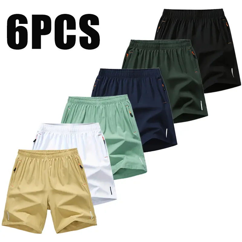 Men’s 6-Pack Quick-Dry Athletic Shorts - Essential, Stylish, Versatile Outdoor Workout Shorts for Summer, Lightweight Gym, Cool Sports & Jogging, Lightweight Workout Shorts