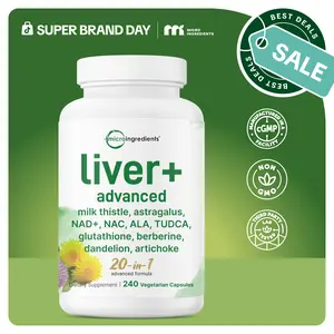 Micro Ingredients Liver Advanced+, 240 Veggie Capsules, 20-in-1 Advanced Support Complex