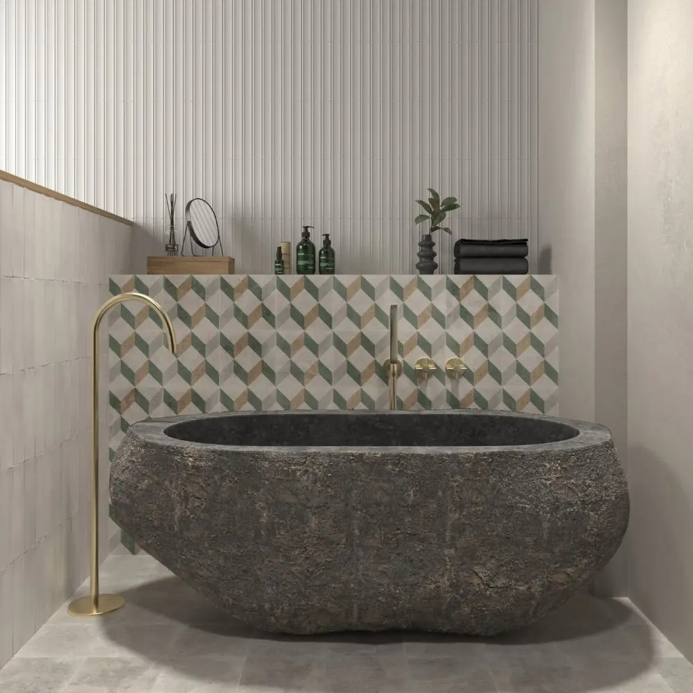 Milare Scala Gesso 4.5x9 Porcelain Tile Sample