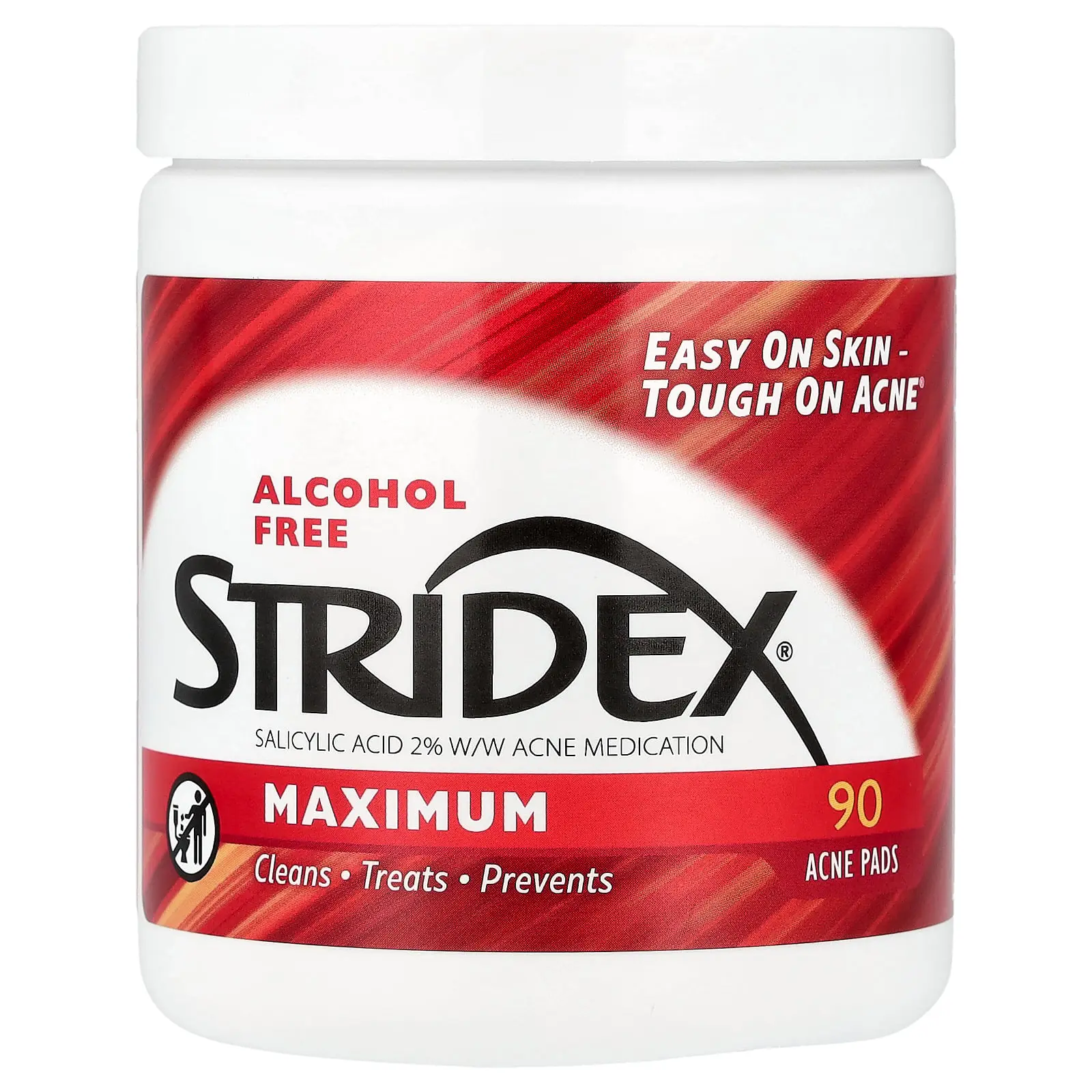 Stridex Maximum, Alcohol Free, 90 Acne Pads | HSA/FSA Eligible