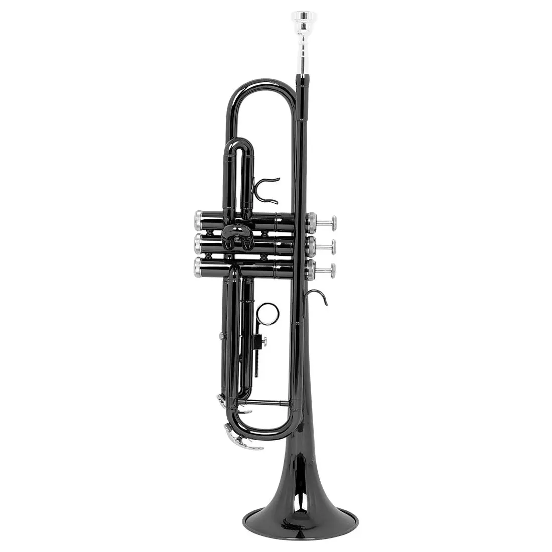Bb Trumpet, Professional Black Nickel Plated Brass Body Trumpet, Musical Instrument for Beginners & Professionals