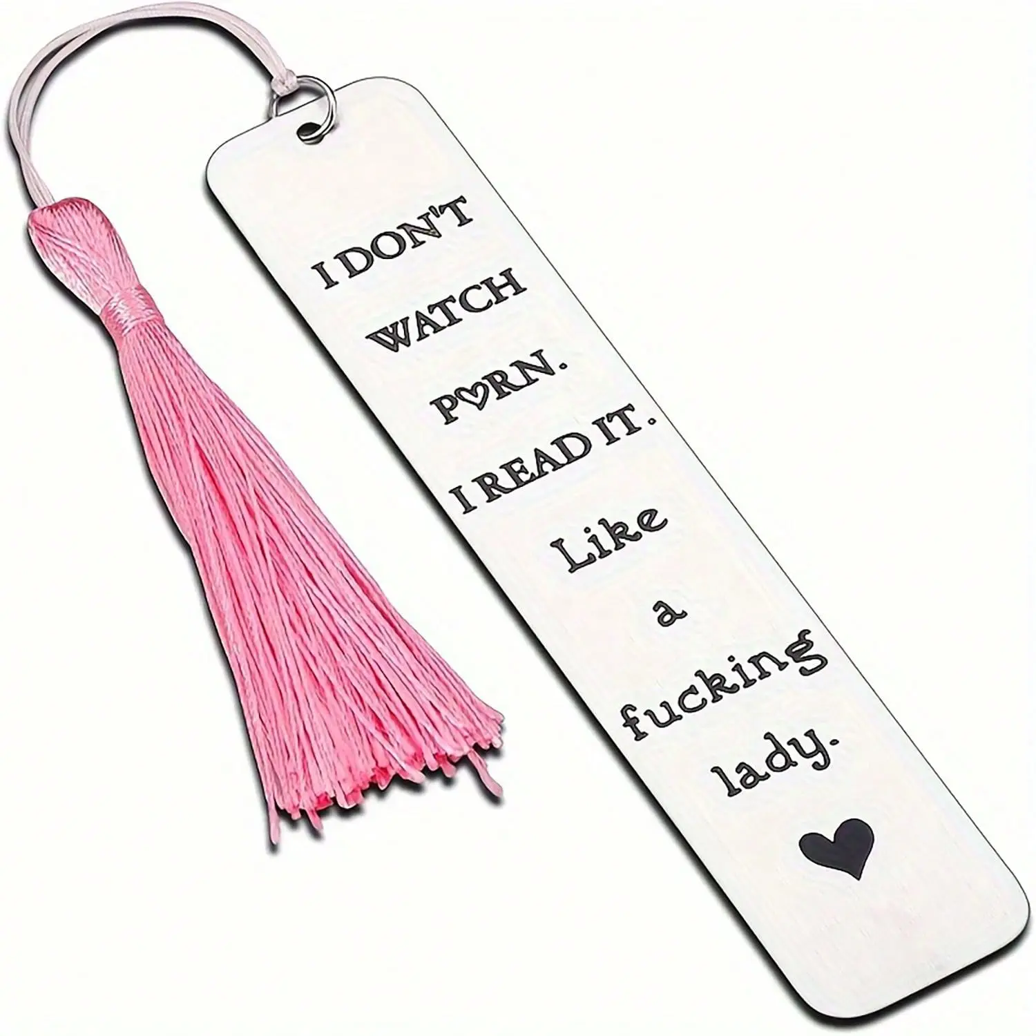 Funny Bookmark, Stainless Steel Bookmark with Tassel, Book Mark for Women, Reading Club Gift, Birthday Gift for Friend, Book Accessories, Bookmark Tassels