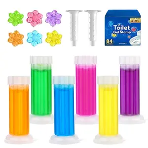 6-Color Toilet Gel Cleaner: Odor-Removing Flower Fragrance Sticks – Easy Application, Long-Lasting Freshness for a Pleasant Bathroom