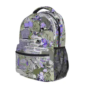 Eeyore  Backpack, Cute Y2K Fashion School Bag for Girls and Teens, Durable Cartoon Printed Bookbag with Mesh Side Pockets, Lightweight Travel Daypack for Back to School c-38