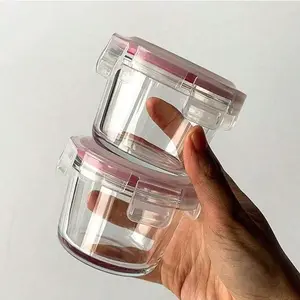 Glass Food Storage Containers, Produce Storage Containers, Safe for Fridge & Microwave, Sealed Leak-Proof, Perfect for Fruit, Dips, Snacks, Picnics, Parties, Leakproof Container