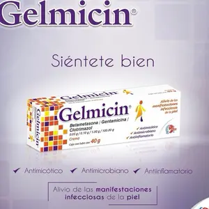 Gelmicin Gelmicin 1 Crema 40g Skin Repair Anti-Microbial Antifungal Anti-inflammatory Helps for Itching with Betametasone Gentamicin Clotrimazole