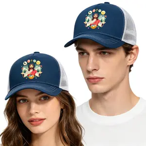 Easter Trucker Hat Mesh Back Snapback Adjustable Bunny Baseball Cap Breathable Pastel Spring Hat for Men Women Cute Rabbit Holiday Gift Outdoor Casual Summer Accessories