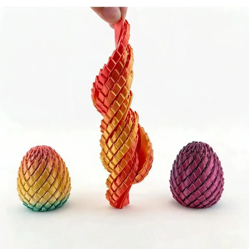 3D Print Decompression Dragon Egg Toy - Smooth Rotating stress relief toy ADHD Anxiety Relief Eco-Safe Finger Toy for Adults toy